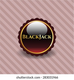 Bandera brillante Red BlackJack