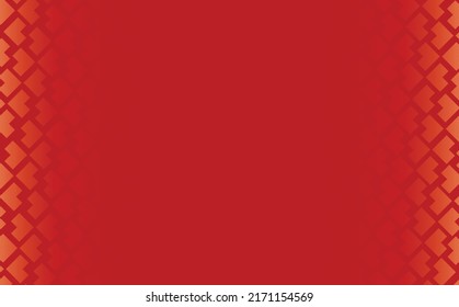 Red blank background with arrows tiled pattern decoration as a frame. Background with copyspace. Suitable for card, cover, presentation, wallpaper, and banner.