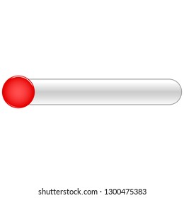 Red blank circle glossy button rounded rectangle. The graphic element for design saved as a vector illustration in the EPS file format.