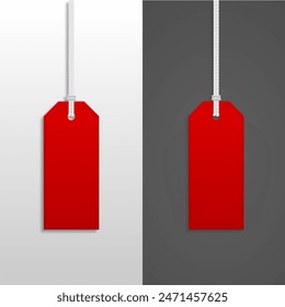 red blank label vector design