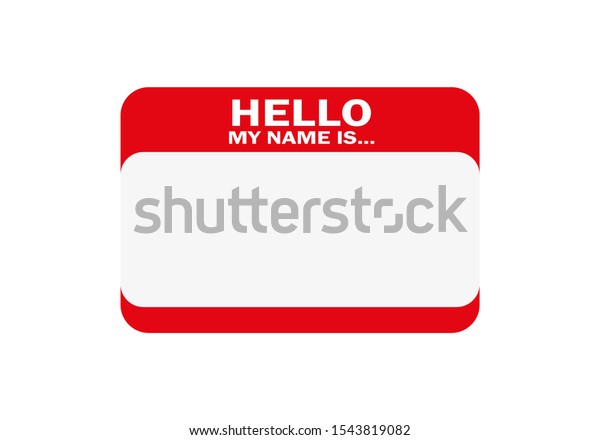 Red Blank Name Tag Sticker On Stock Vector (Royalty Free) 1543819082