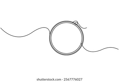 Red blank prize tag continuous one line drawing vector illustration, Sale label, one line art, continuous contour drawing,
