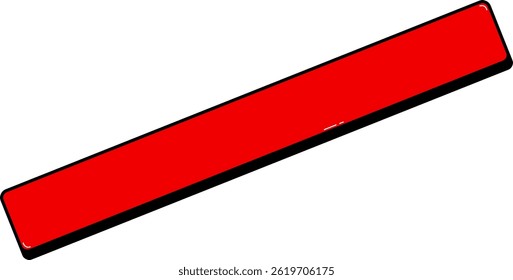 Red Blank Rectangle Dialog Speech Bubble