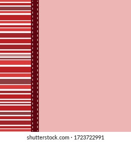 Red blank template with stripes