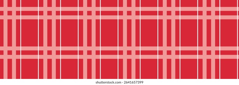 Red blanket checkered background. Tablecloth seamless pattern. Vector