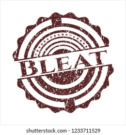Red Bleat grunge stamp