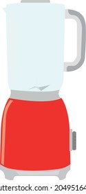 
Red Blender or mixer kitchen tool for cooking. Equipment for smoothie making. Electric machine. Isolated flat vector illustration
