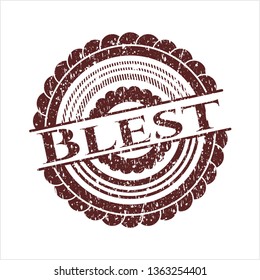 Red Blest distressed rubber grunge texture stamp