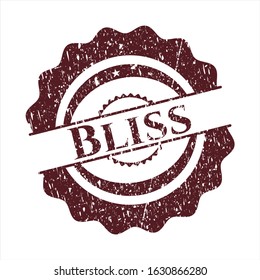 Red Bliss distress rubber grunge stamp