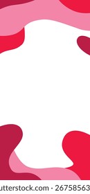 Quadro de blob vermelho isolado no plano de fundo branco