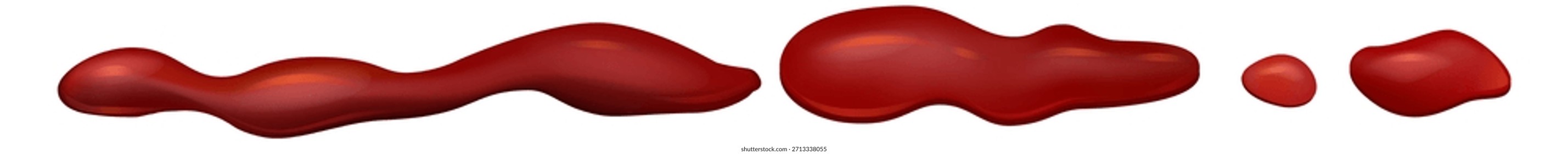 Una mancha roja de pintura se salpica sobre un fondo blanco