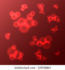 Red blobs molecules - medicine abstract background