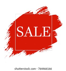Red Blobs Sale Banner, Vector Illustration