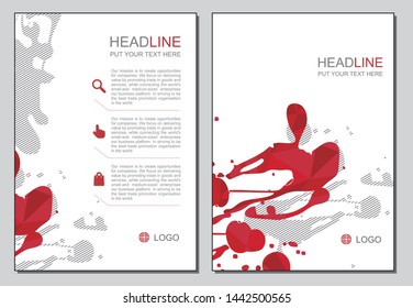 Red blobs vector cover page