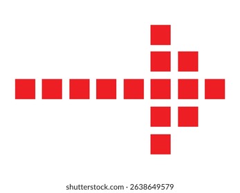 Red block arrow symbol vector transparent png