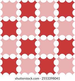 red block, Spike block, Seamless Background texture checkerboard, chess style, two tone red block square repeat pattern, replete image, design for fabric printing, star grid cross