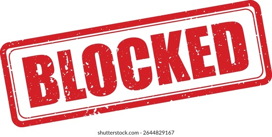 Red Blocked Rubber Stamp Word Text Written in  Grunge Vector in Sharp Double Border, Vintage, Transparent Background - Powered by Shutterstock - Get 15% off with code: PIKWIZARD15