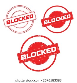 Red Blocked Stamp Vektor - Gummidichtung eingeschränkter Zugriff Label