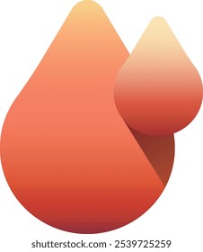 Gota de sangre roja goteo líquido del corazón