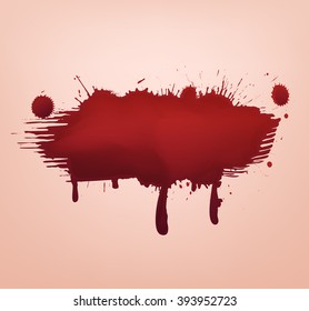 Red blood blot abstract vector illustration, vector illustration
