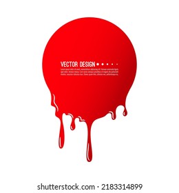 Icono vectorial de manchas rojas. Splash o gota y salpicaduras sobre fondo blanco.