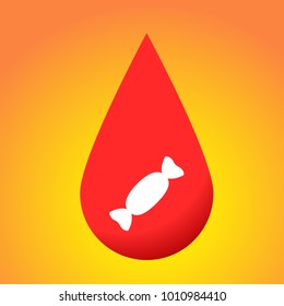Red Blood with Candy Icon