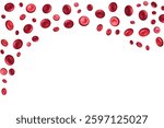 Red blood cell canvas design with copy space