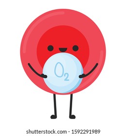 cute cartoon white blood cell