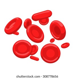 Red Blood Cell Erythrocyte Vector Illustration