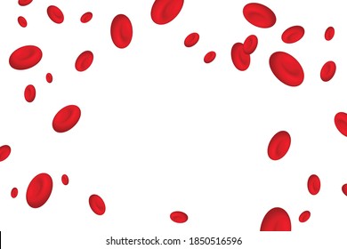 Red Blood Cell Isolated On White Background. Vector Illustration