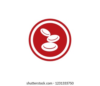 Red Blood Cell Logo vector icon illustration design