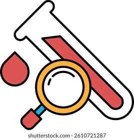 A red blood cell is magnified and a microscope is shown in the background. Concept of examining blood cells and the importance of understanding their structure and function