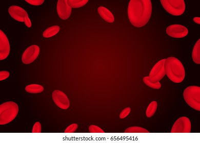Red Blood Cell On Background. Vector Illustration