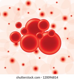 Red blood cells abstract background