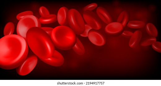 Los glóbulos rojos fluyen dentro de la arteria. Concepto médico. Ilustración del vector