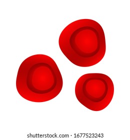 Rote Blutkörperchen-Symbol, Vektorillustration-Abbildung.