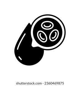 Rote Blutkörperchen Symbol in Vektorgrafik. Illustration