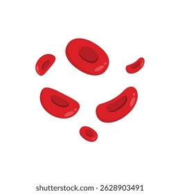Design do vetor de ícone de células vermelhas do sangue.