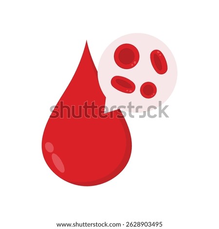Red Blood Cells Icon Vector Design.