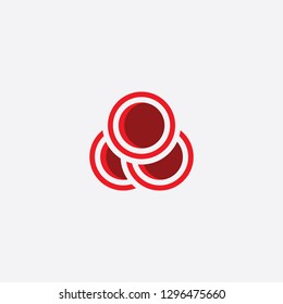 Red Blood Cells Logo Icon Vector Design