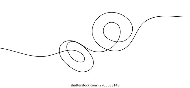 Hemácias em um desenho de linha contínua em uma linha.