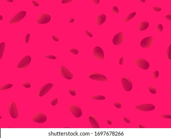 Red blood cells seamless pattern. Blood clot under the microscope, erythrocyte, hemoglobin molecules. Vector illustration