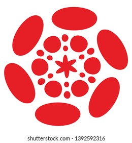 Red blood cells. vector illustration