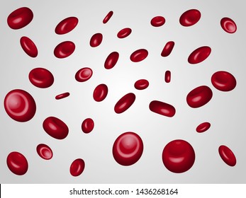 Red blood cells. Vector illustration