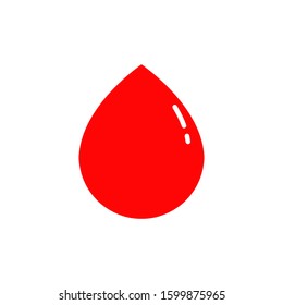 Red blood drop design with flat design style