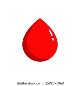 Red blood drop design with flat design style