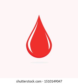 Red blood drop icon vector EPS 10