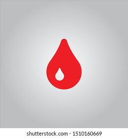 Red blood drop icon vector