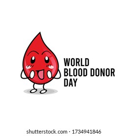 Fondo vectorial del icono de la gota de sangre roja, Día Mundial del Donante de Sangre