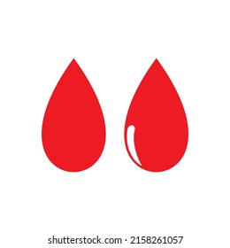rotes Bluttropfen Symbol, Vektorgrafik-Symbol